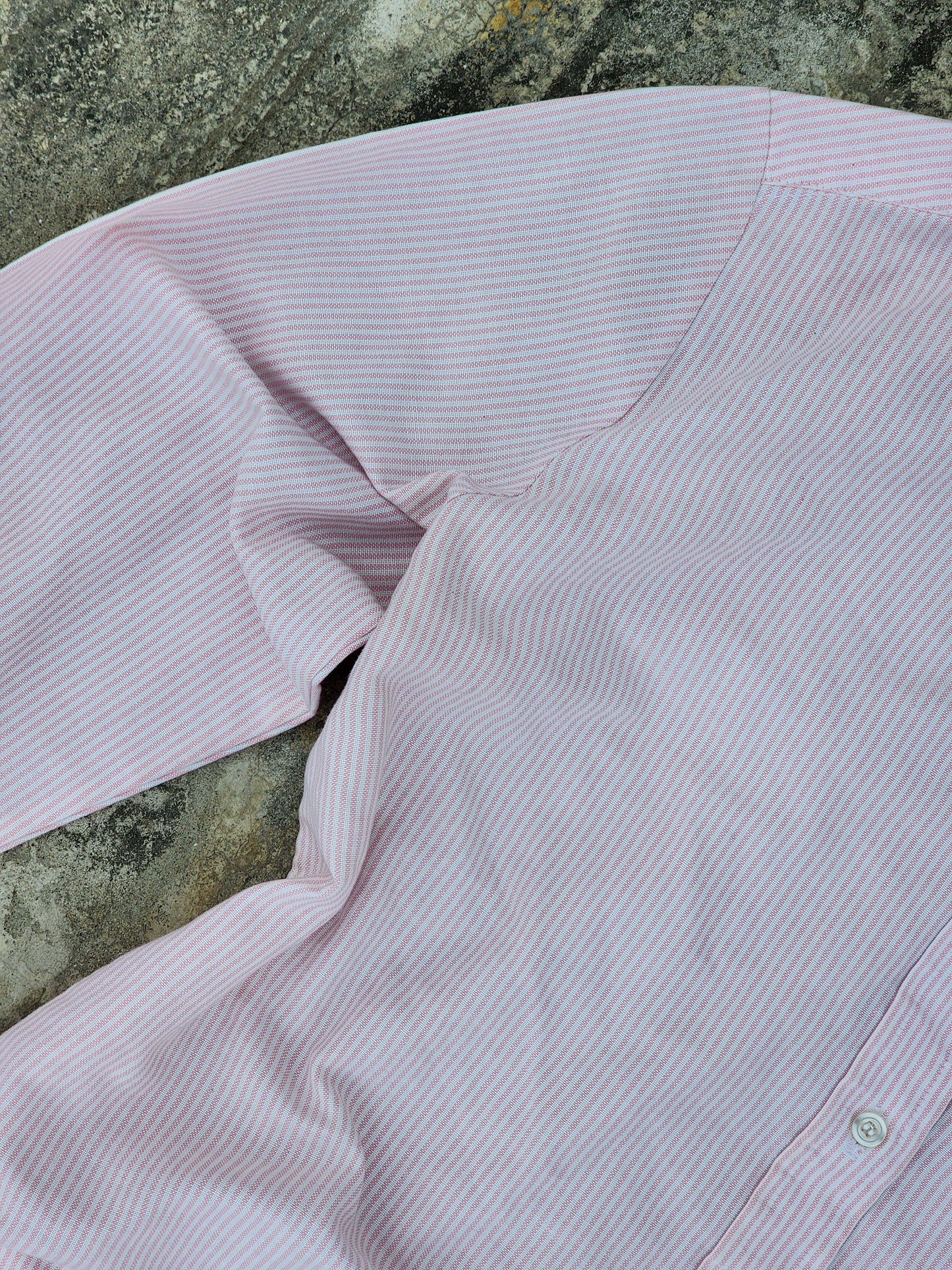 Y2K Women's Pink Striped Button Down (L)