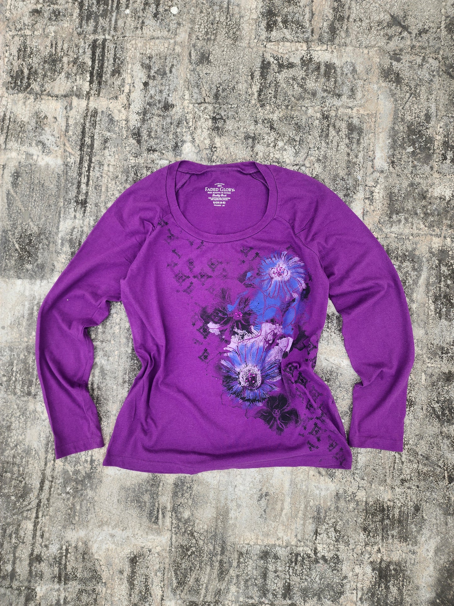 Faded Glory Purple Y2K women's top (M)