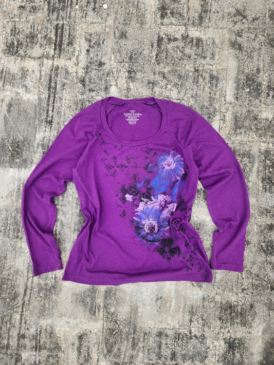 Faded Glory Purple Y2K women's top (M)