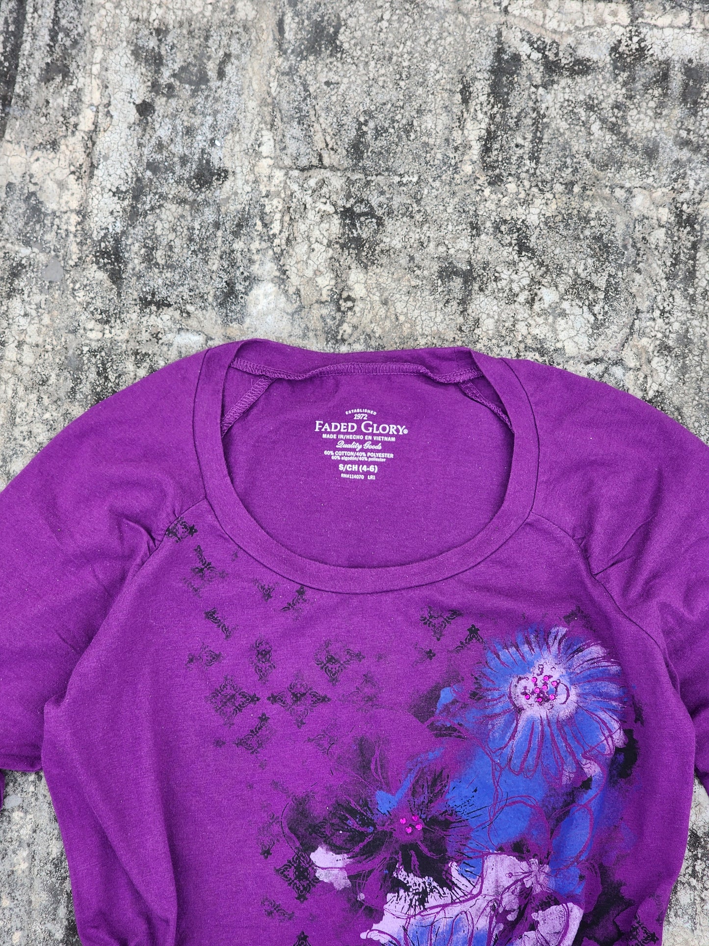Faded Glory Purple Y2K women's top (M)