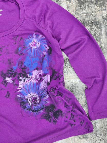 Faded Glory Purple Y2K women's top (M)