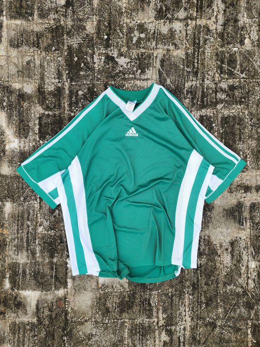 Vintage 90's Adidas Oversized Boxy Fit Green Korfball Club Jersey (L/XL)