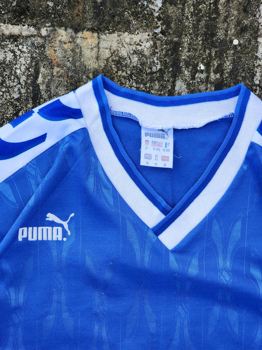 Vintage 80s Puma Blue retro Jersey (L)