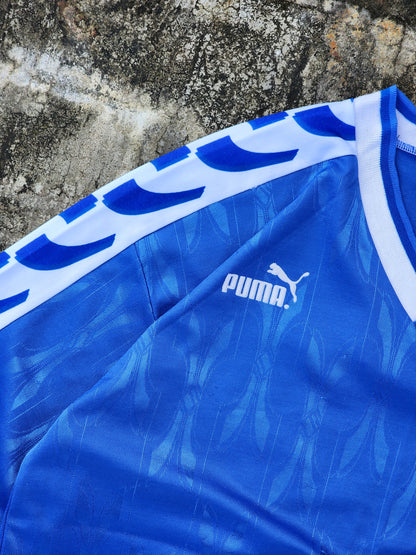 Vintage 80s Puma Blue retro Jersey (L)