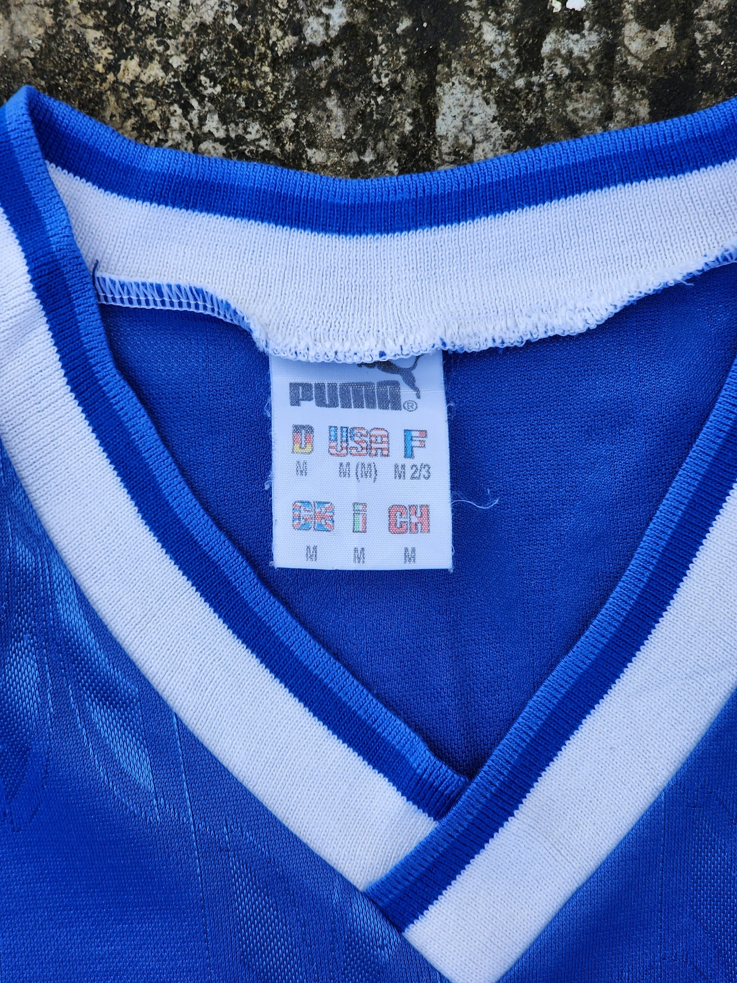Vintage 80s Puma Blue retro Jersey (L)