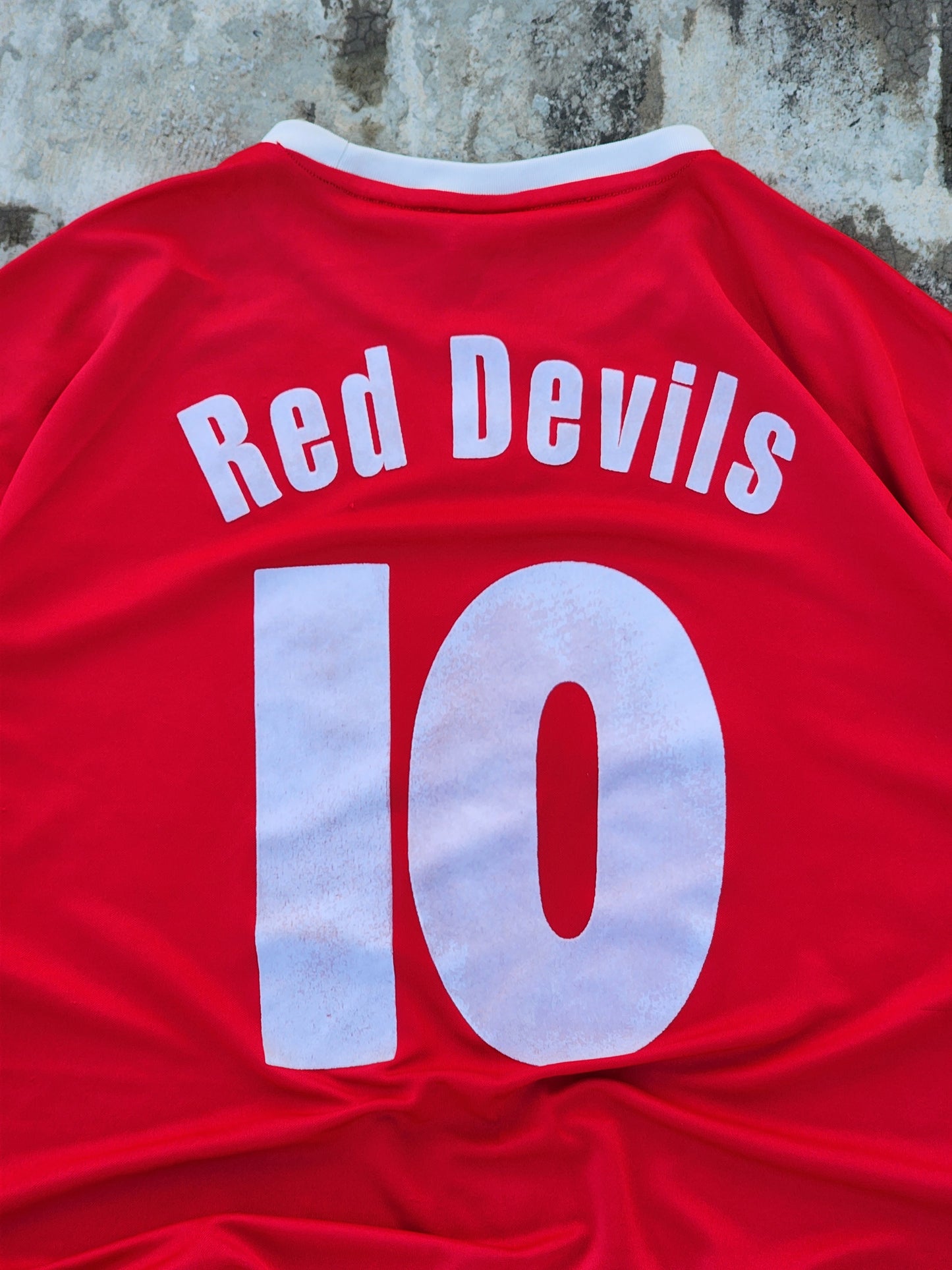 Red Devils ( Manchester United ) RWE Adidas Soccer Jersey Oversized - Boxy Fit (L)