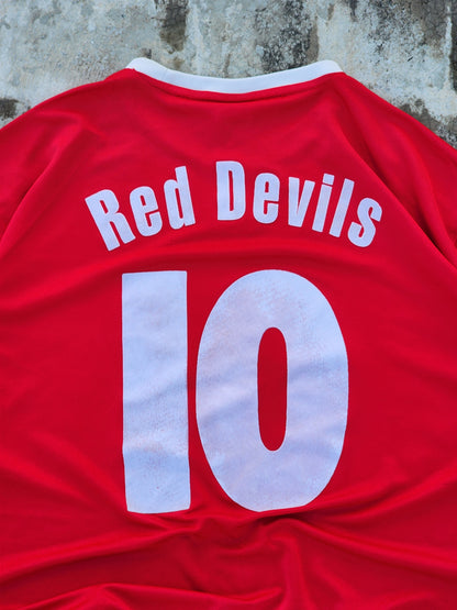 Red Devils ( Manchester United ) RWE Adidas Soccer Jersey Oversized - Boxy Fit (L)