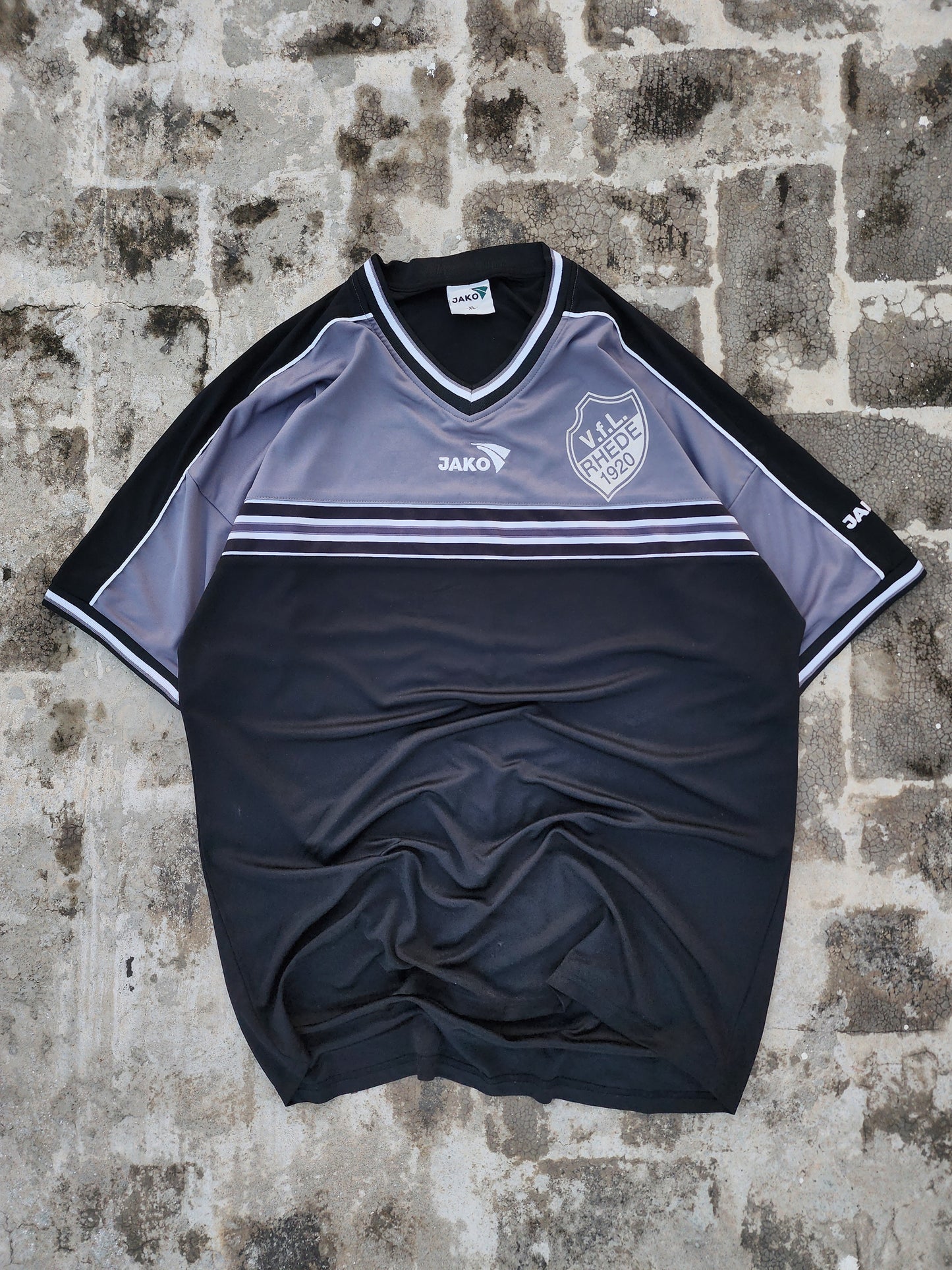 Vintage Jako Grey and Black V.f.l RHEDE Jersey (XL)