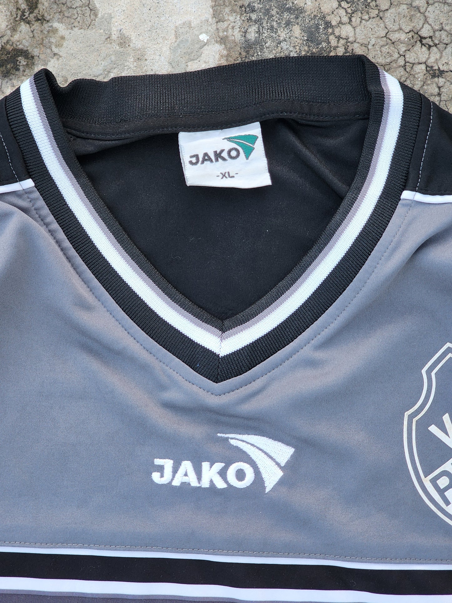 Vintage Jako Grey and Black V.f.l RHEDE Jersey (XL)