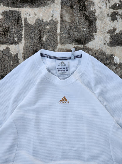 Adidas White - Golden logo Climalite Jersey (M)