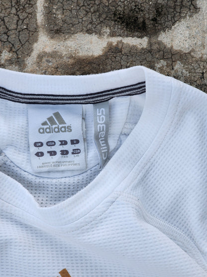 Adidas White - Golden logo Climalite Jersey (M)