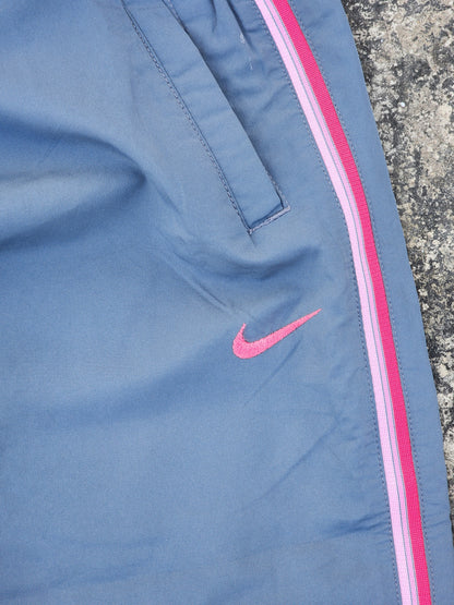 Vintage Nike Grey - Pink Striped Trackpants (S)