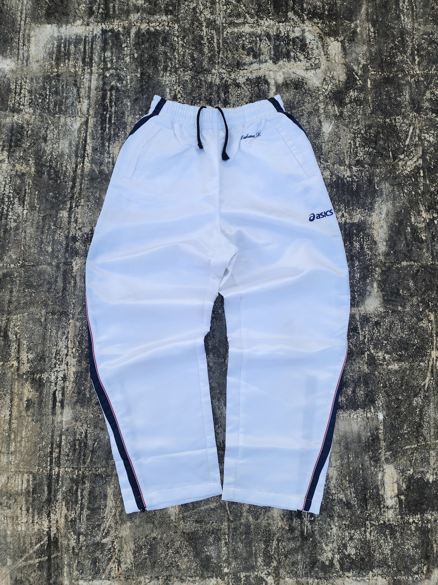 Vintage Asics White Nakama.K Baggy Trackpants (M)