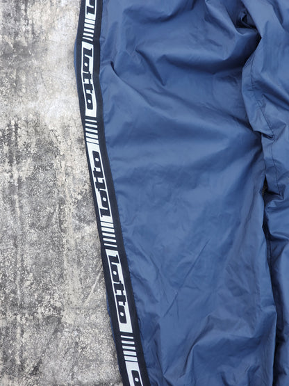 Vintage Lotto Blue Logo Stripes Baggy Trackpants (M/L)