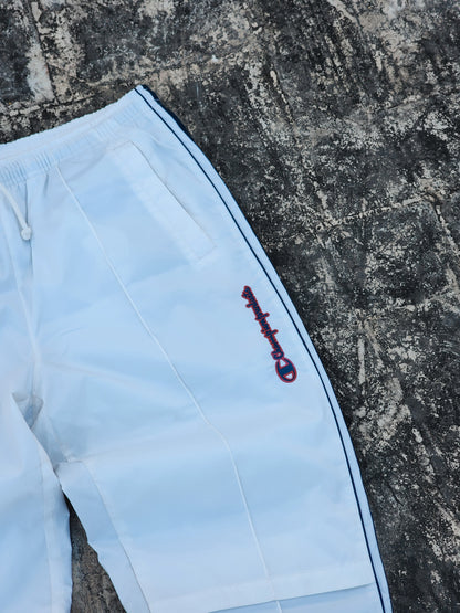 Vintage Champion White Pleated Trackpants (S)