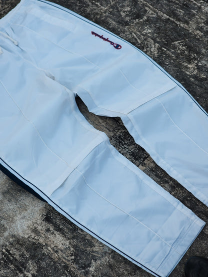 Vintage Champion White Pleated Trackpants (S)