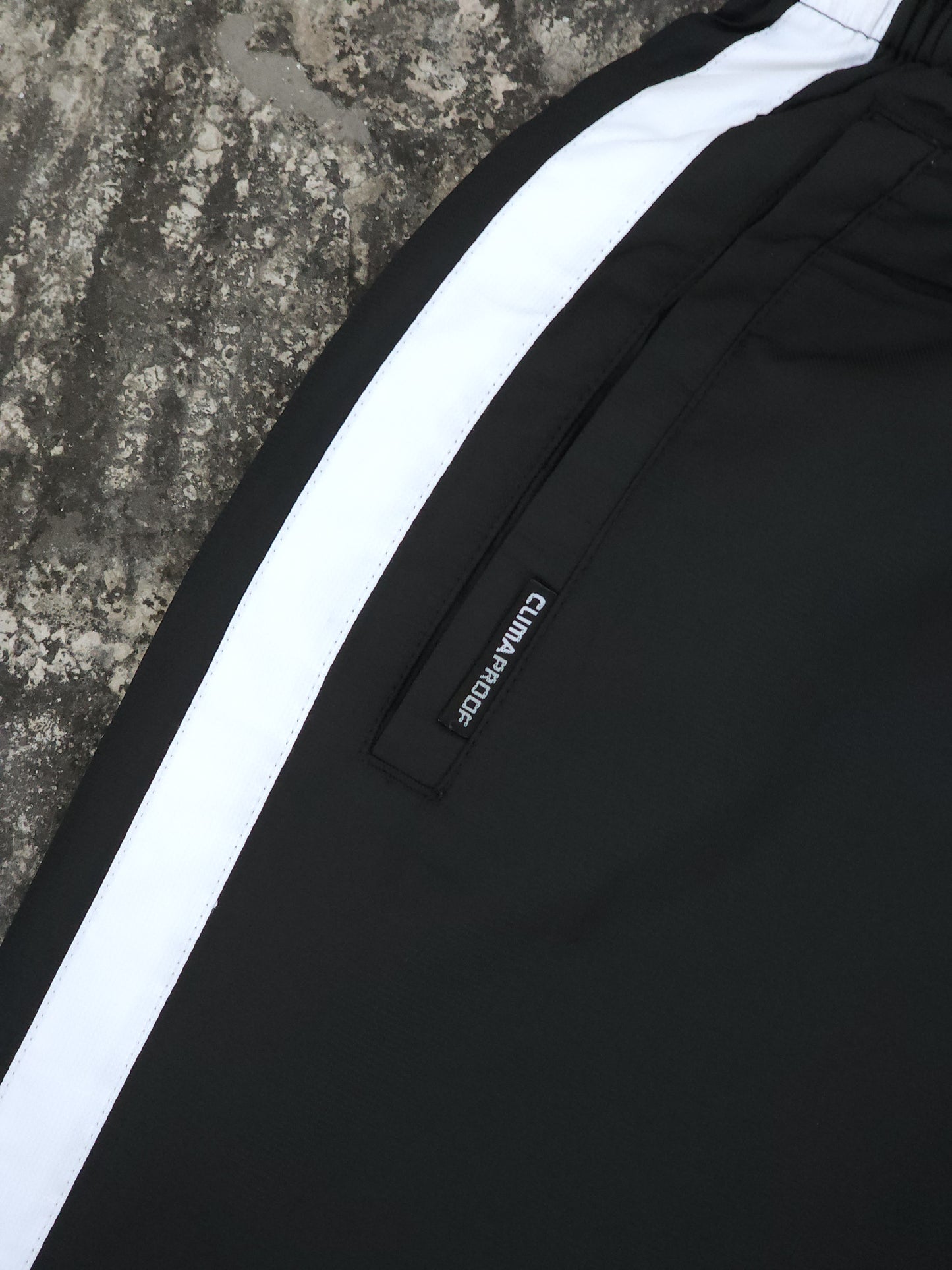 Adidas Black - White Stripes Baggy Trackpants (S/M)