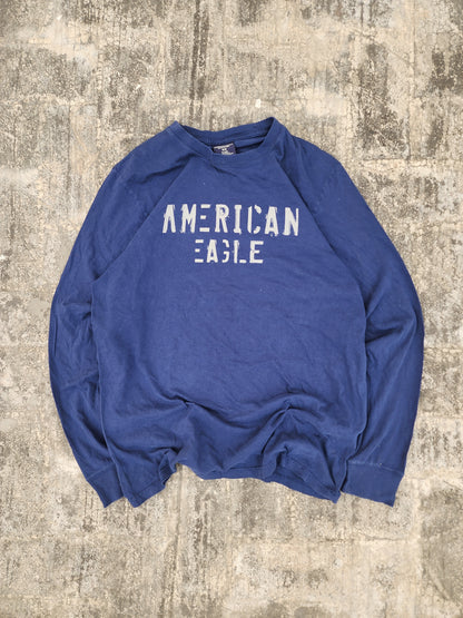 Vintage American Eagle Blue Full Sleeves Tee (L)