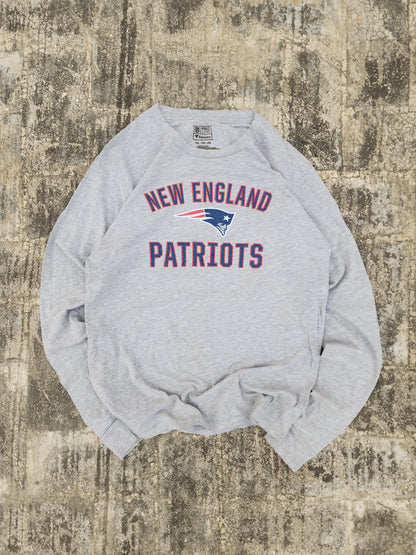 NFL New England Patriots Grey Full Sleeves Tee (S)