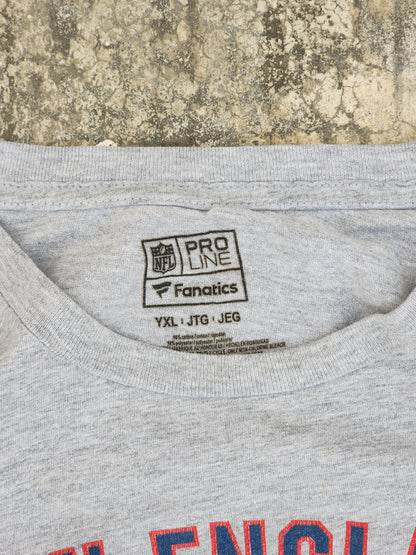 NFL New England Patriots Grey Full Sleeves Tee (S)
