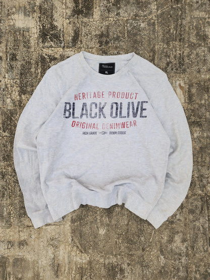 Vintage Grey Texturized Jean Pascale Black Oliver Sweatshirt (M)