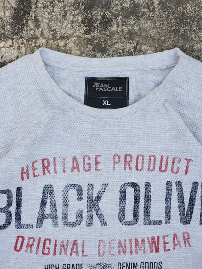Vintage Grey Texturized Jean Pascale Black Oliver Sweatshirt (M)