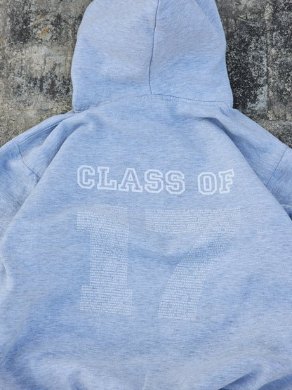 Uneek Classic ST Peter's Catholic School Guildford Class of 2017 Grey Hoodie Cropped Fit (M)