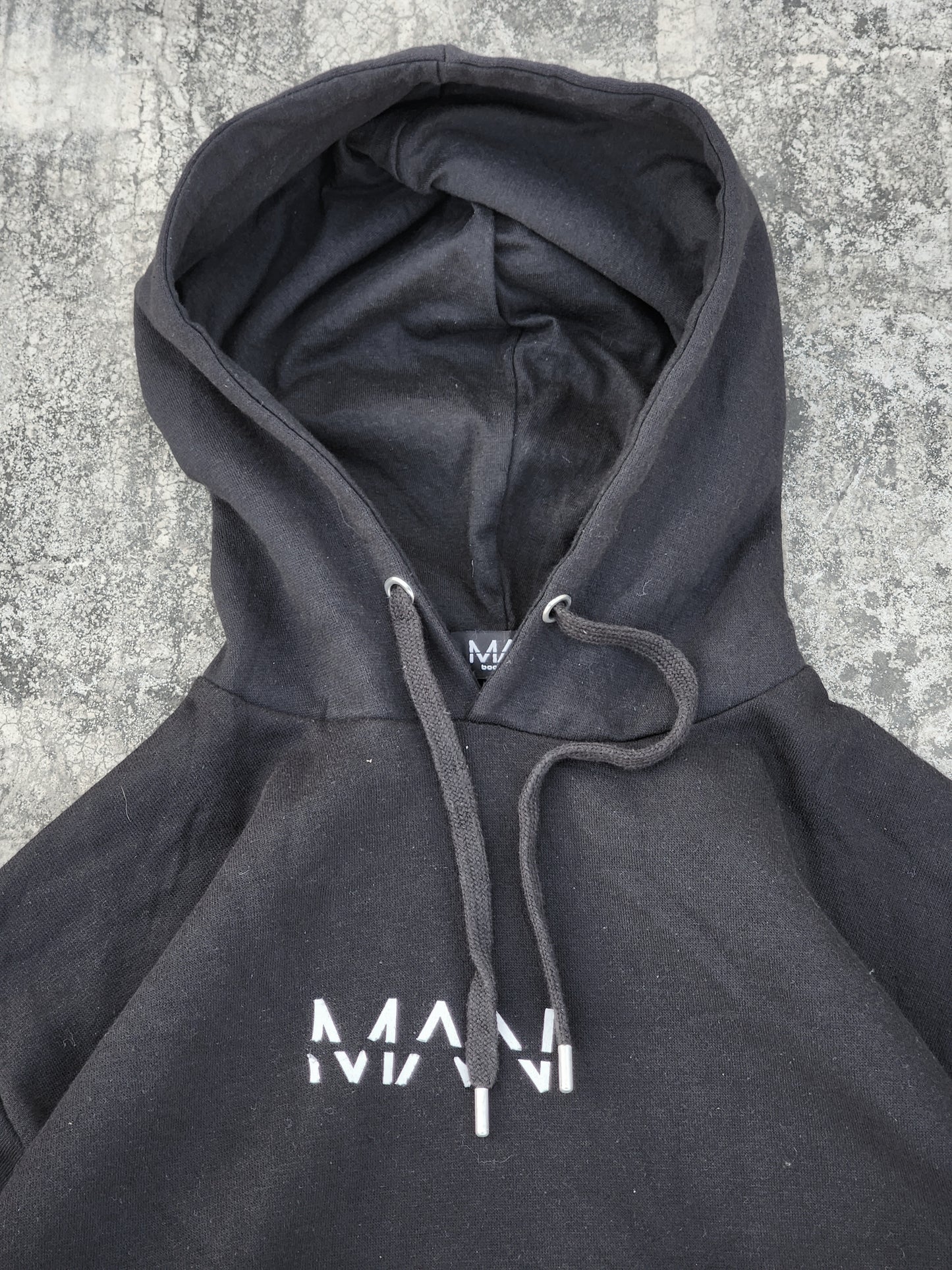 Boohooman Basic Black Oversized Hoodie (L)