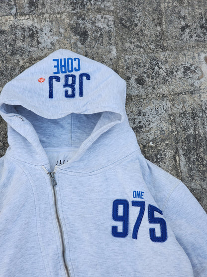 Vintage Jack and Jones One 975 Tilted Zipper Hoodie (Cropped Fit) (S/M)