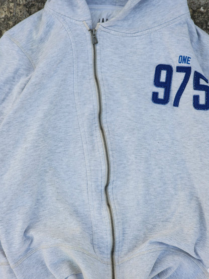 Vintage Jack and Jones One 975 Tilted Zipper Hoodie (Cropped Fit) (S/M)
