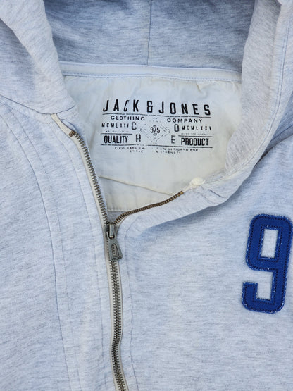 Vintage Jack and Jones One 975 Tilted Zipper Hoodie (Cropped Fit) (S/M)