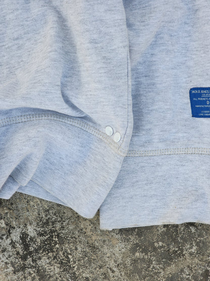 Vintage Jack and Jones One 975 Tilted Zipper Hoodie (Cropped Fit) (S/M)