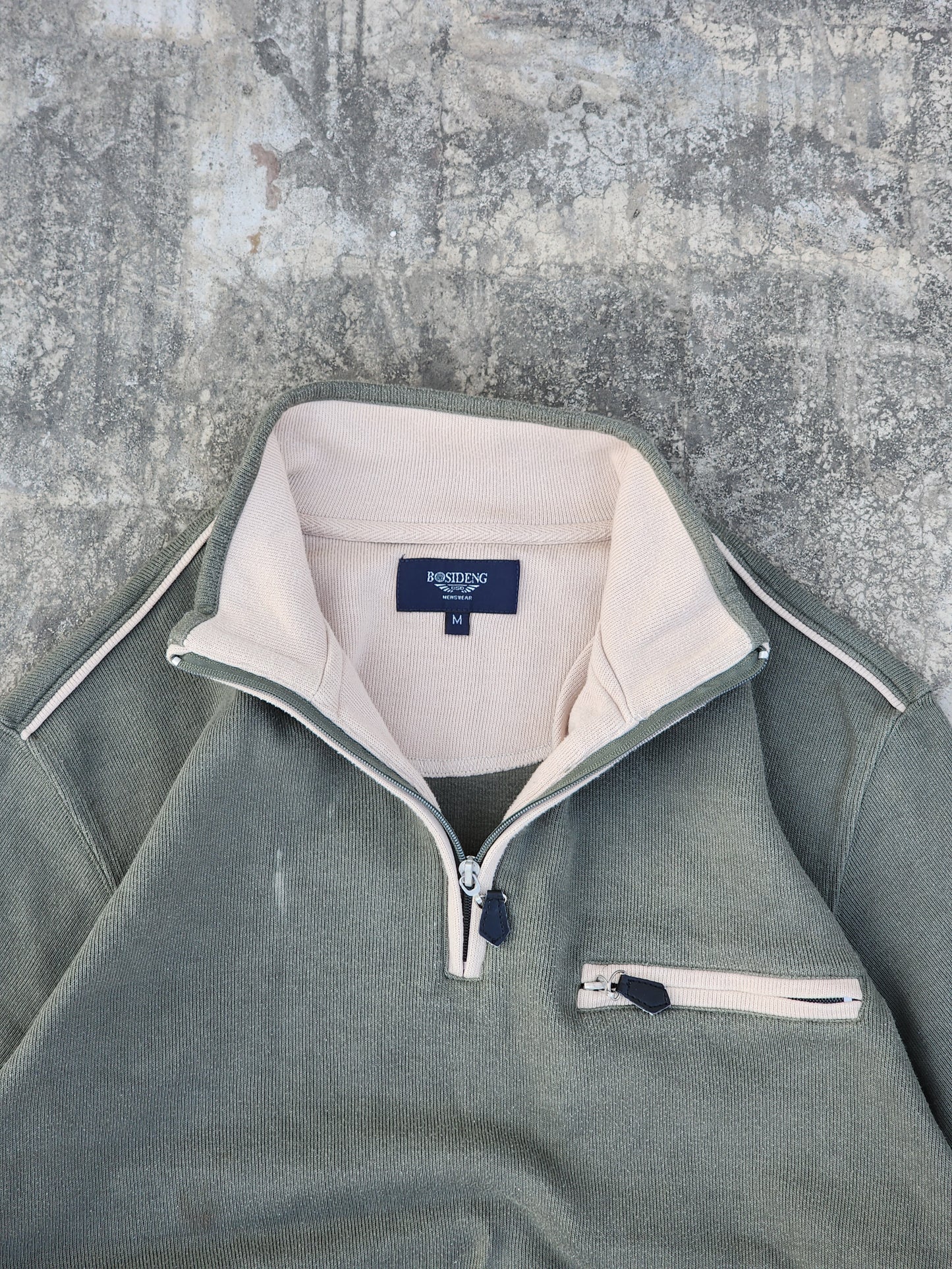 Bosideng Light Green Texturized Quarter Zip (S/M)