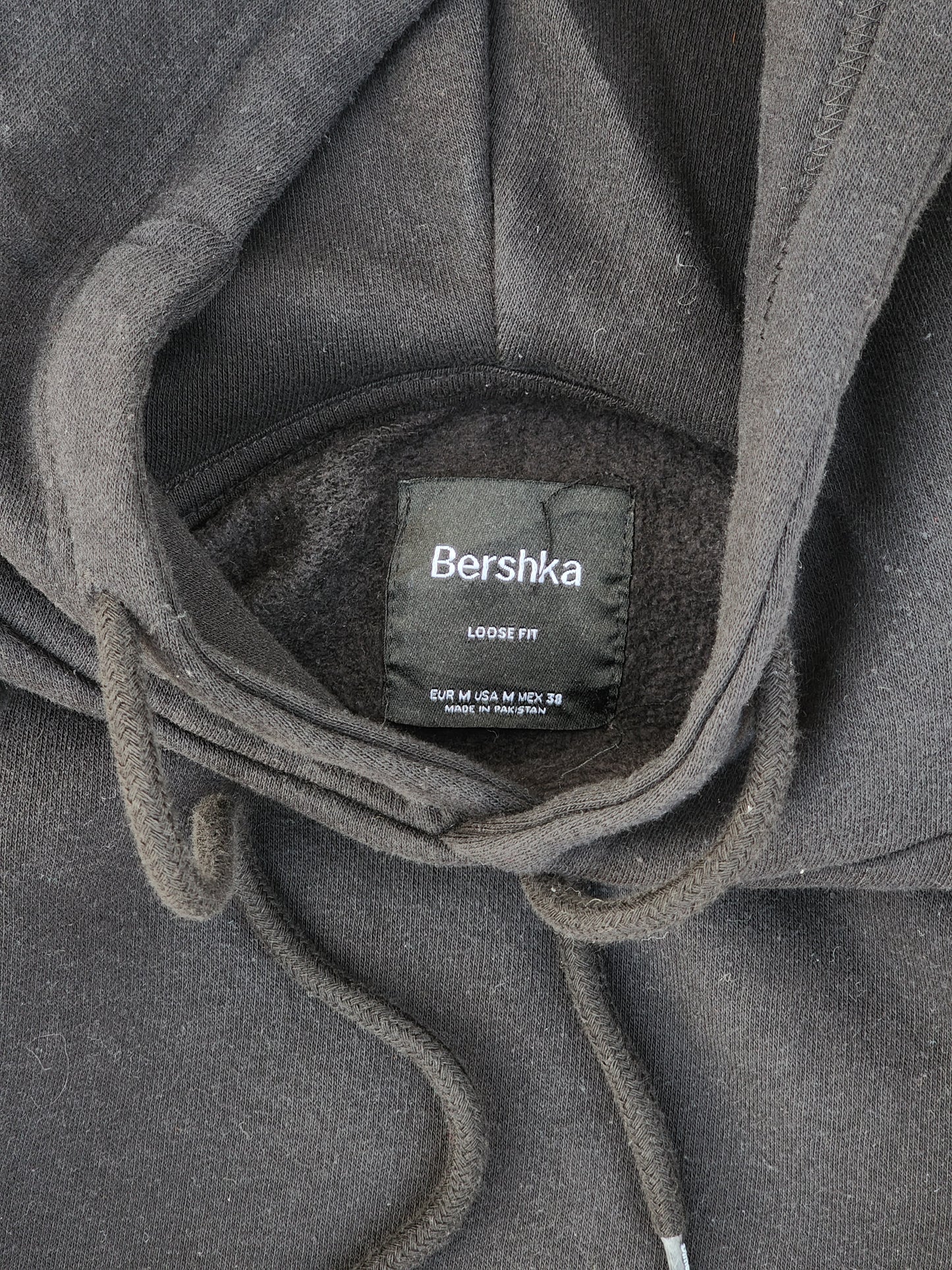 Bershka Plain Black Oversized Hoodie (M)
