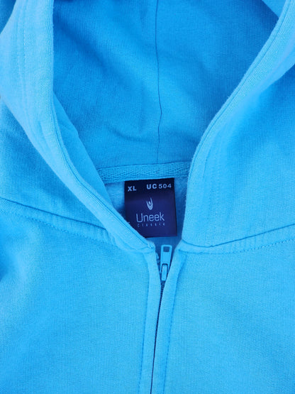 Vintage Uneek Classic Cyan Zipper Hoodie (L)