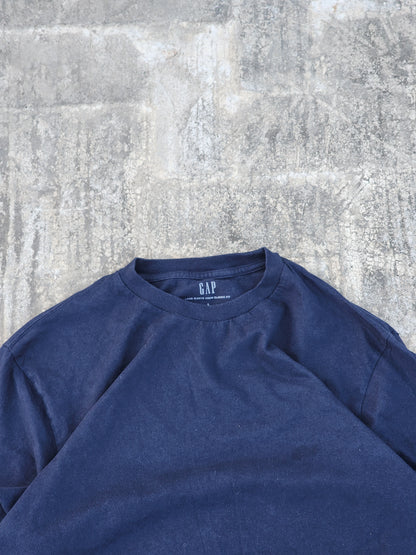 Gap Plain Dark Blue Full Sleeves Tee (L)