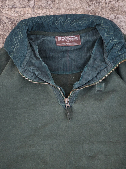 Vintage Mountain Warehouse Dark Green Cropped Quarter Zip (M)