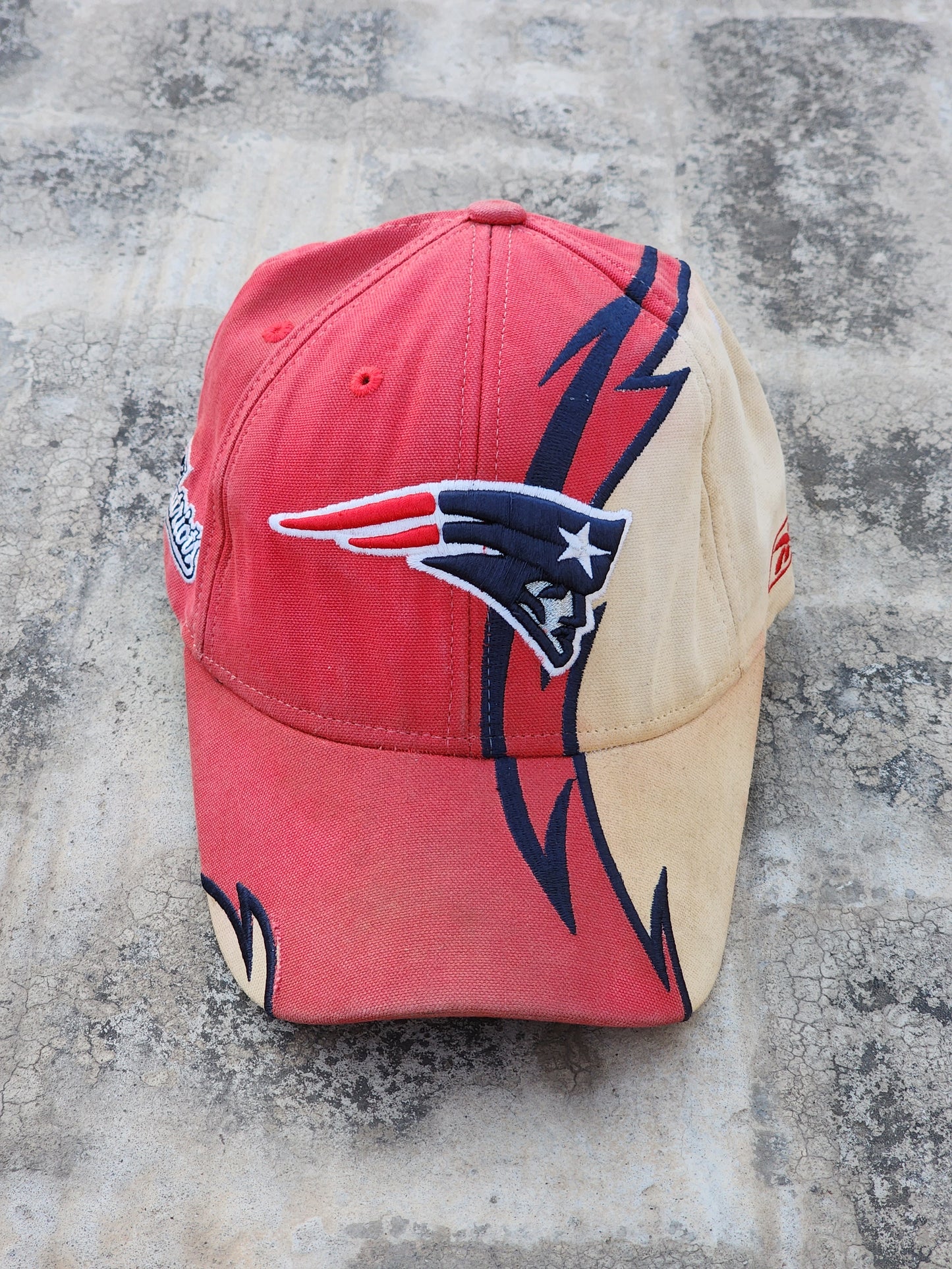 Vintage Rebook Maroon and Beige NFL Patriots Cap