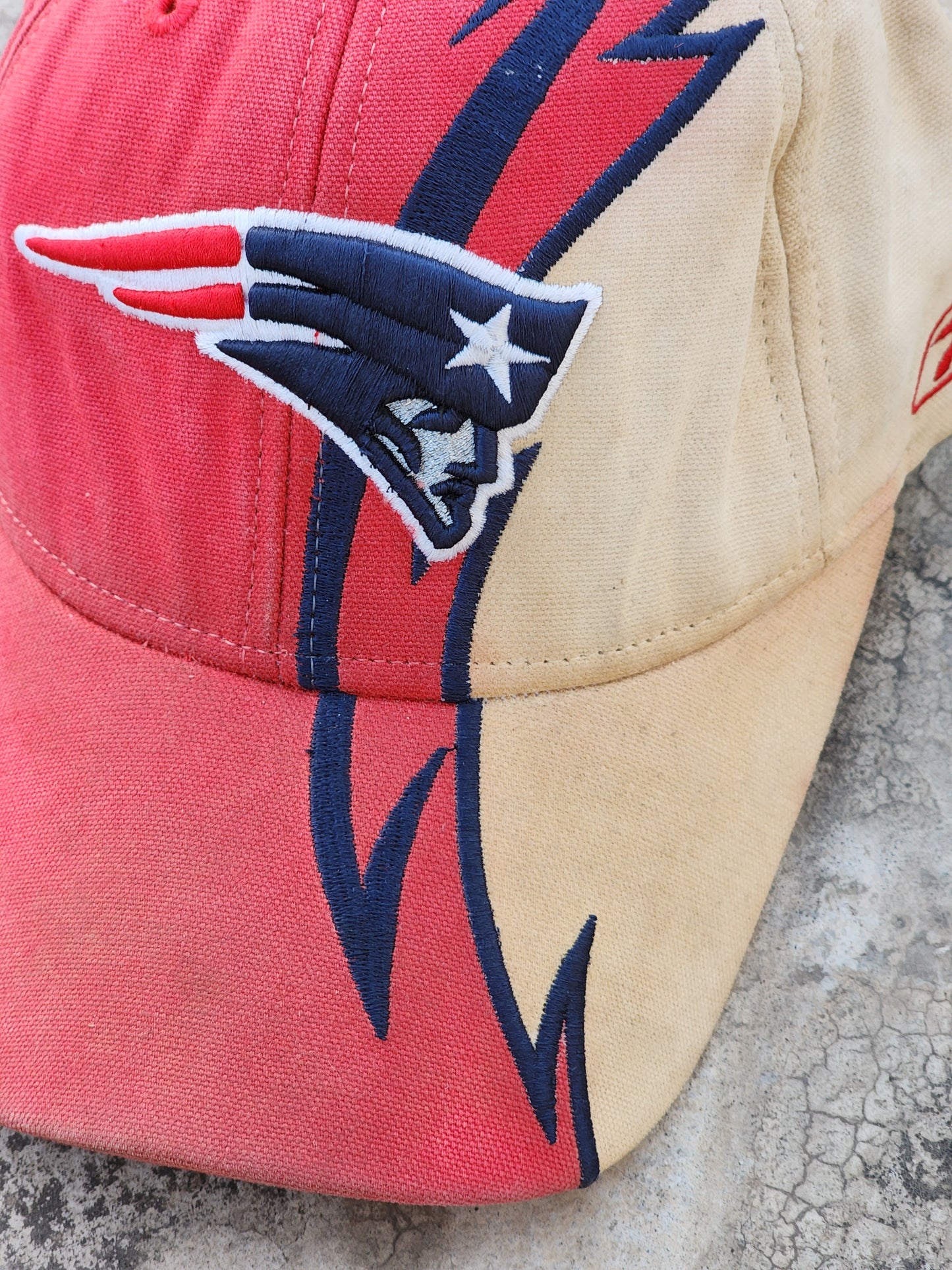 Vintage Rebook Maroon and Beige NFL Patriots Cap