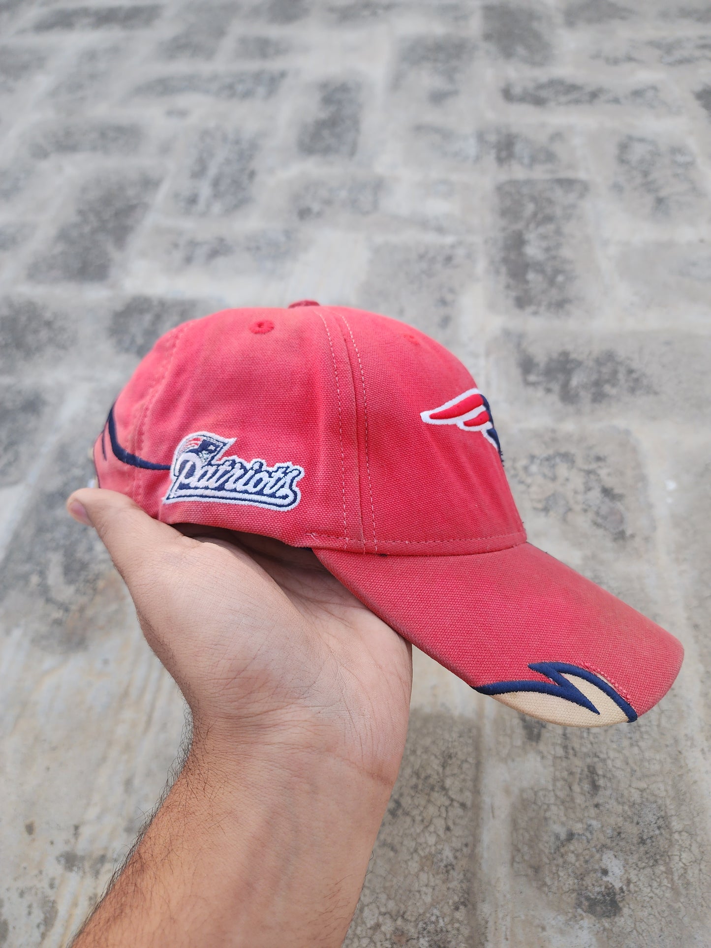 Vintage Rebook Maroon and Beige NFL Patriots Cap