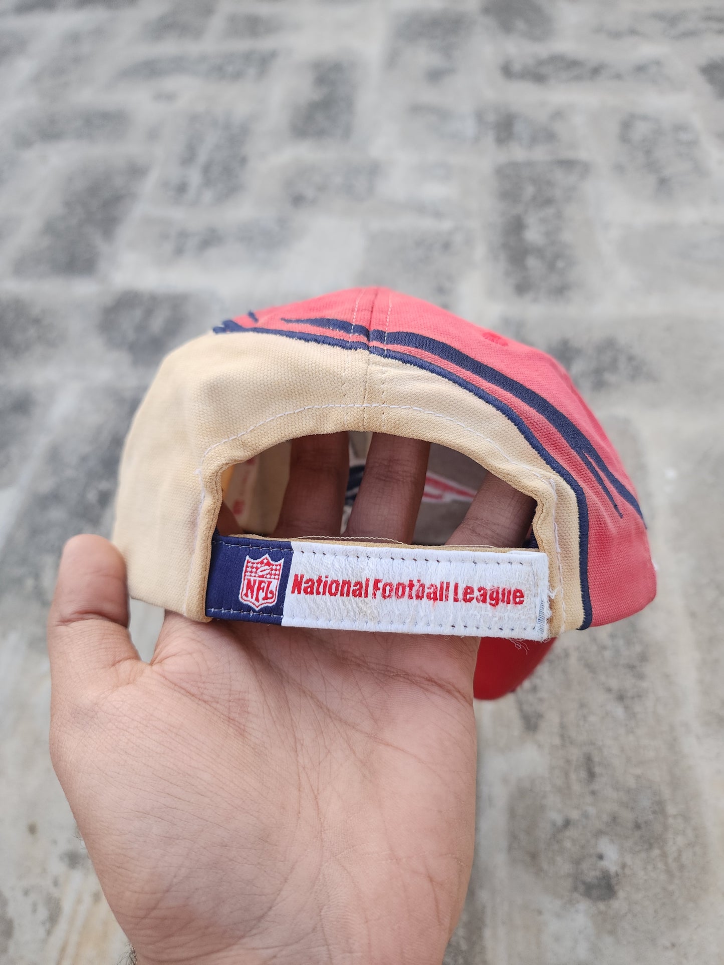 Vintage Rebook Maroon and Beige NFL Patriots Cap