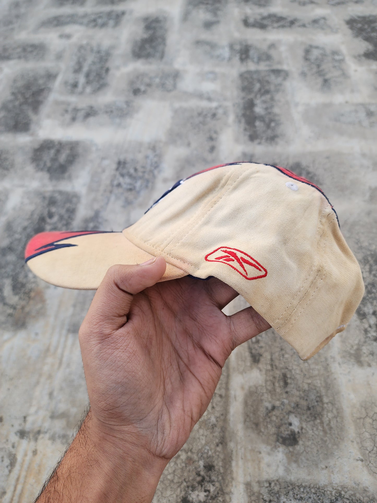 Vintage Rebook Maroon and Beige NFL Patriots Cap