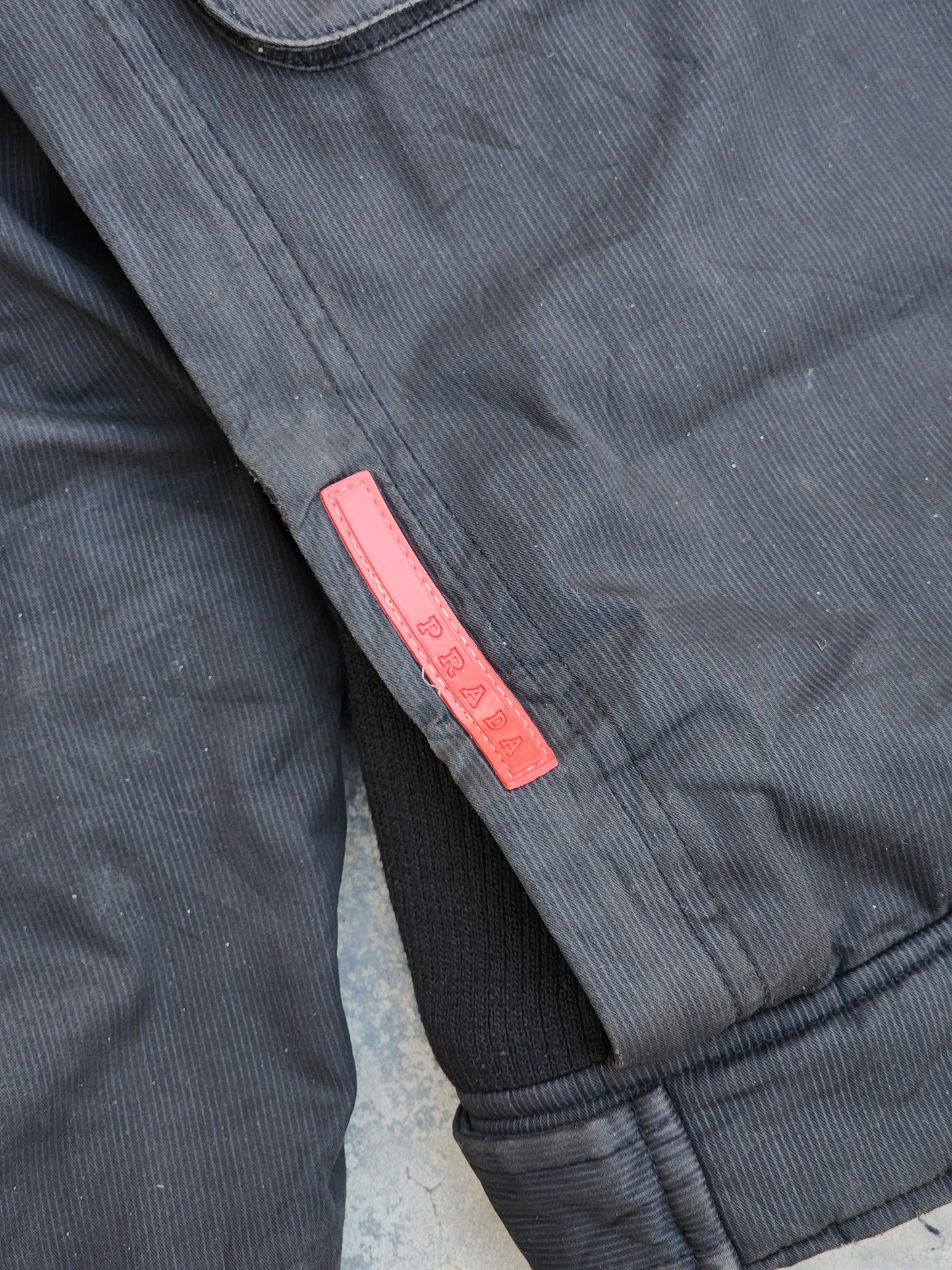 Vintage Prada Black Texturized Double Pocket Jacket (M/L)