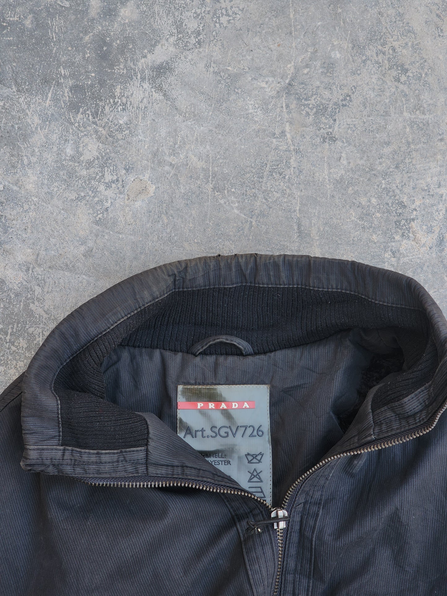Vintage Prada Black Texturized Double Pocket Jacket (M/L)