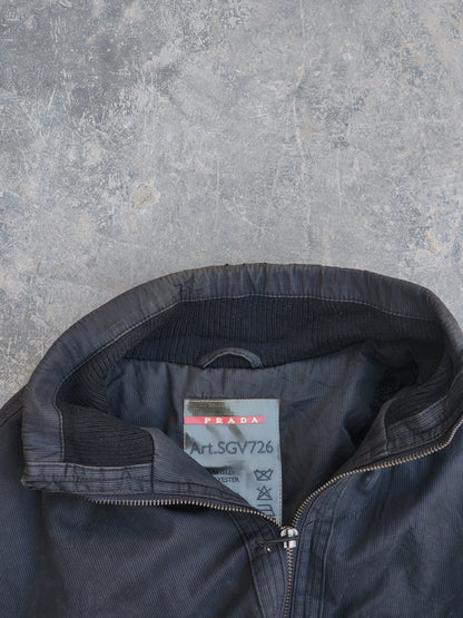 Vintage Prada Black Texturized Double Pocket Jacket (M/L)