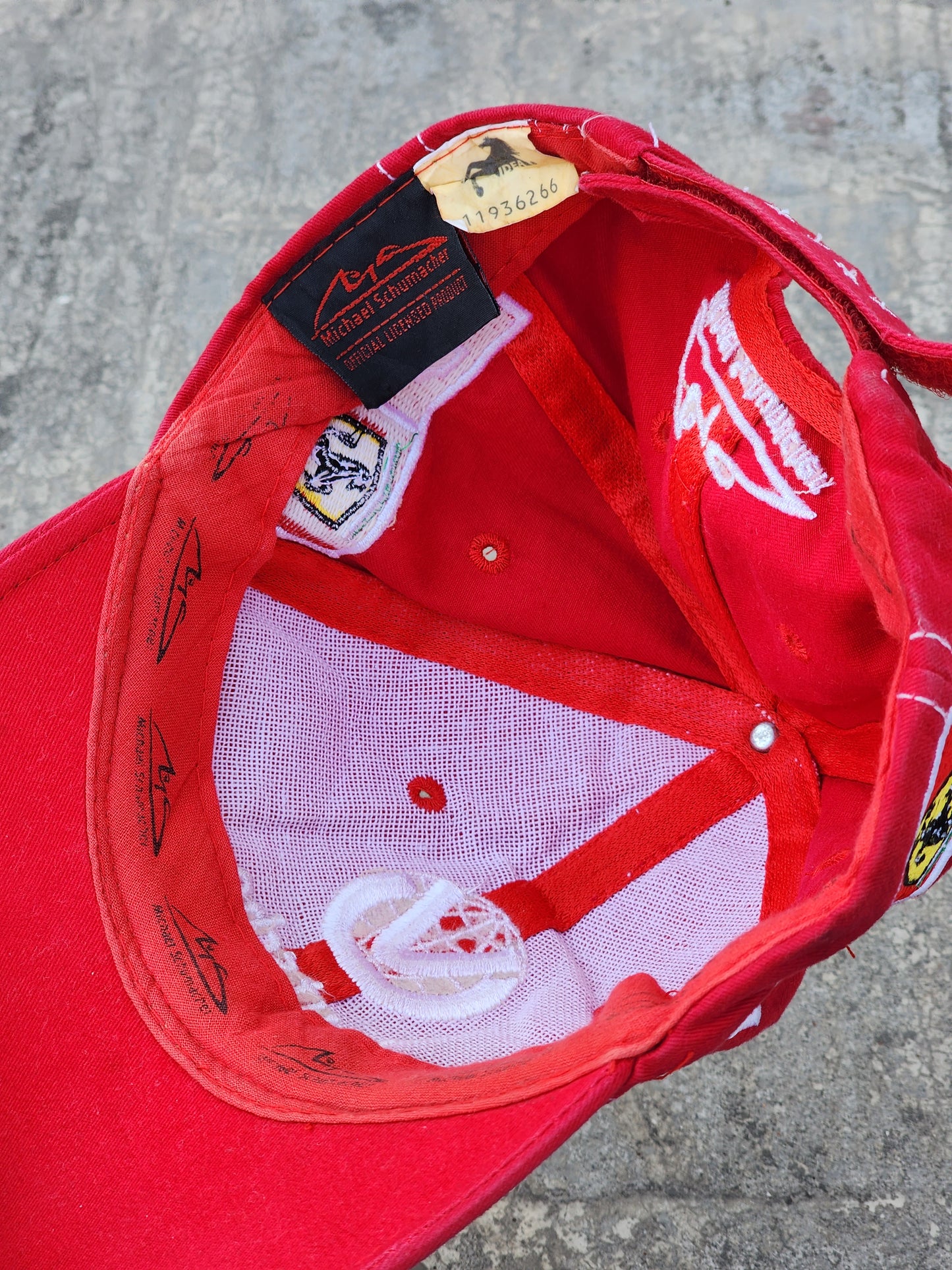 Vintage Ferrari F1 Official Michael Schumacher Signature Cap