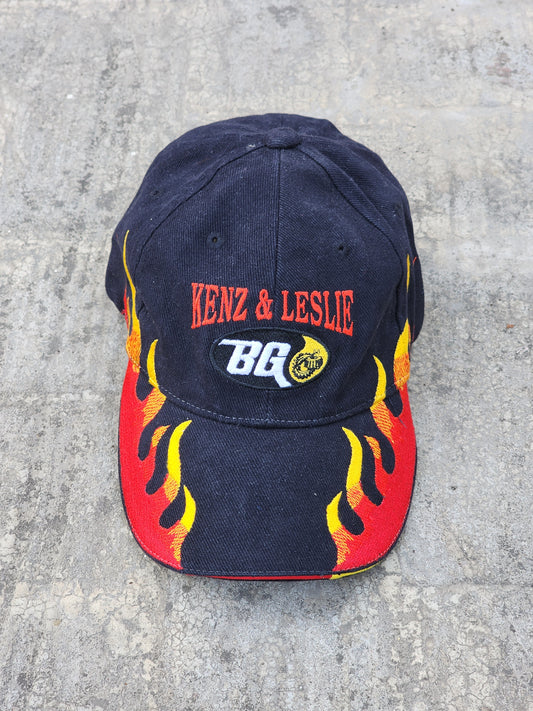 Vintage Kenz and Leslie Auto Maintenance Shop Flames Workwear Cap