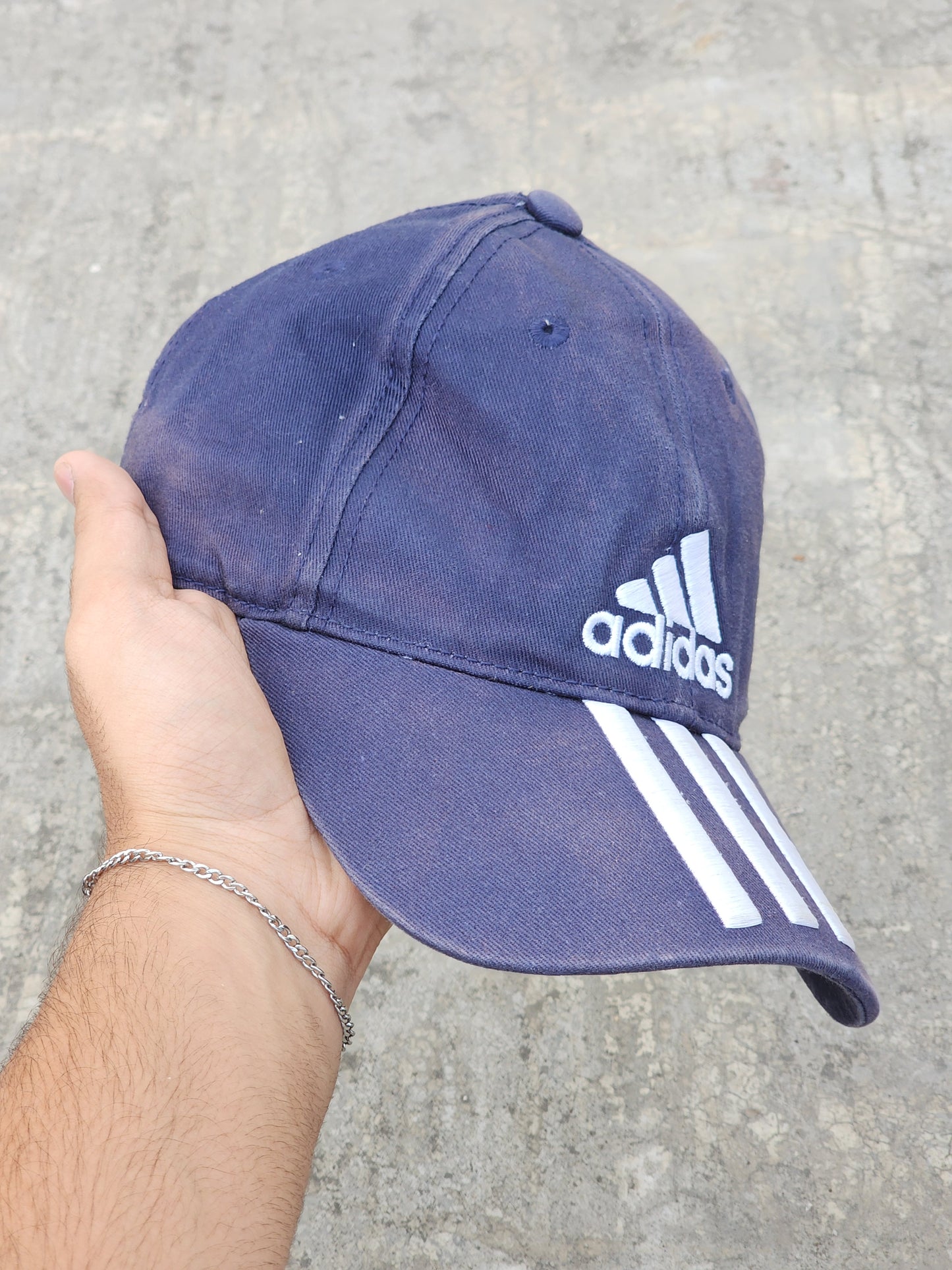 Vintage Adidas Faded Blue Three Stripes Cap