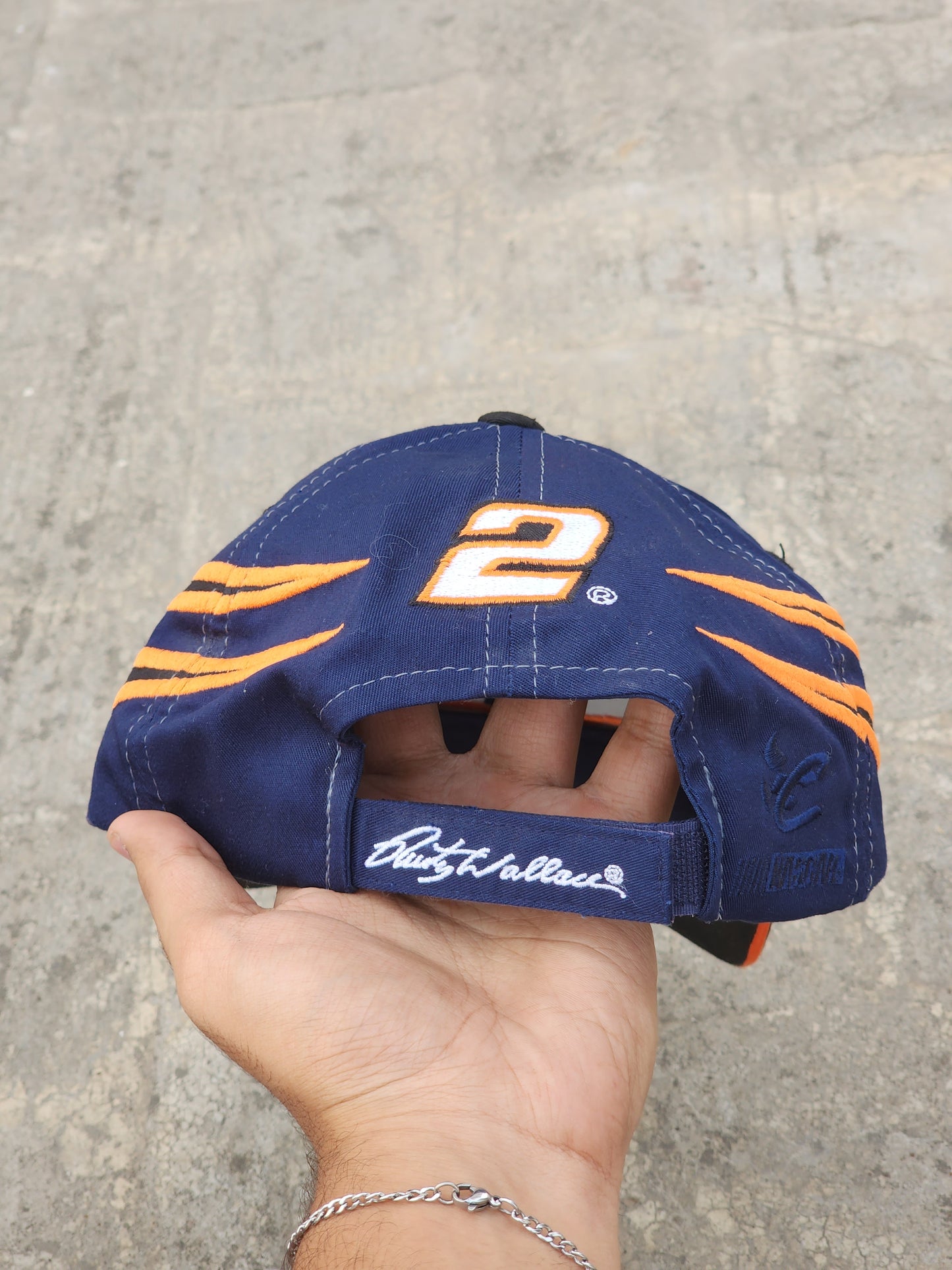 Vintage Harley Davidson Miller Lite Hat Strapback NASCAR Rusty Wallace Cap