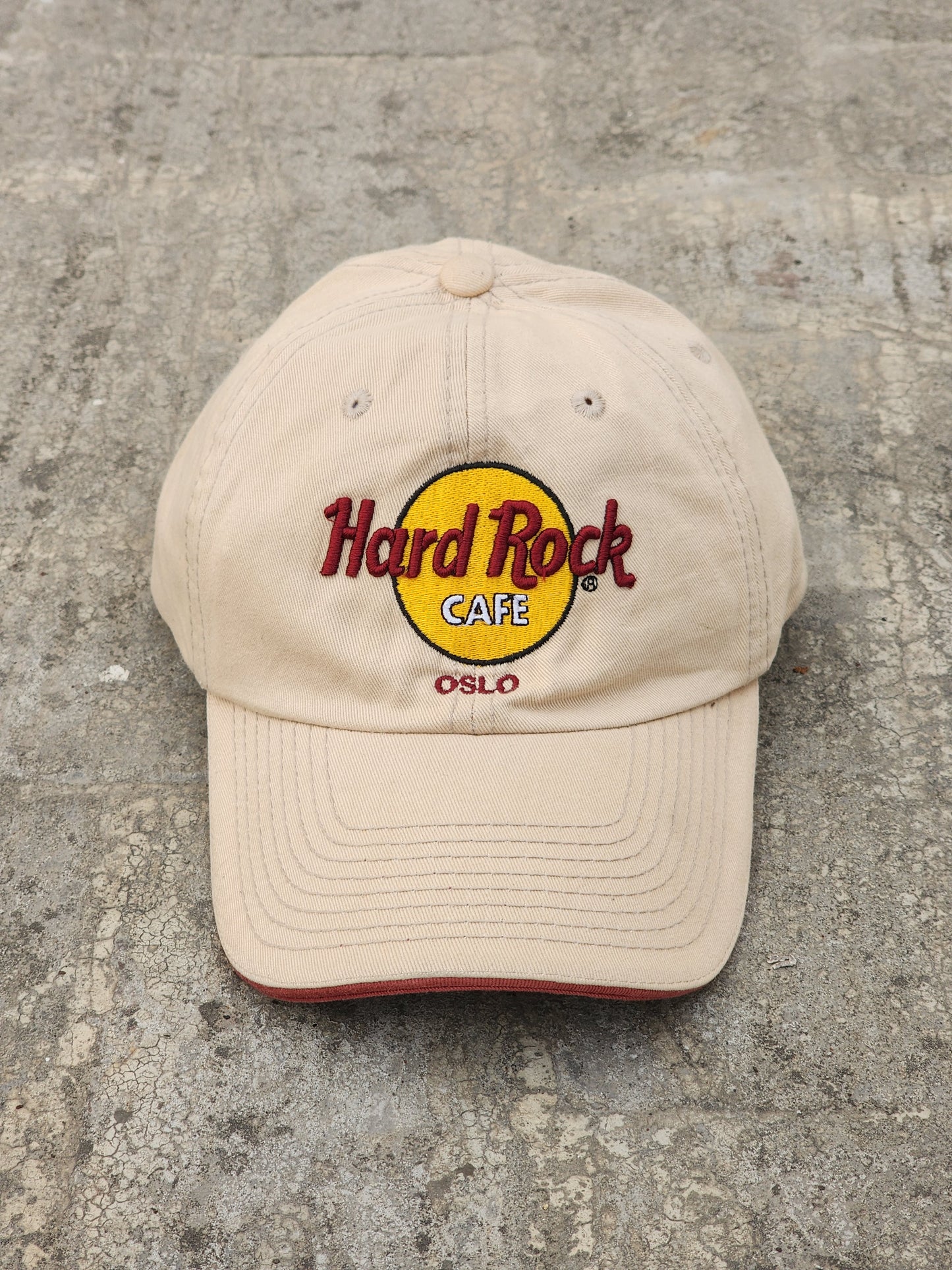 Vintage Beige Hard Rock Cafe OSLO Cap